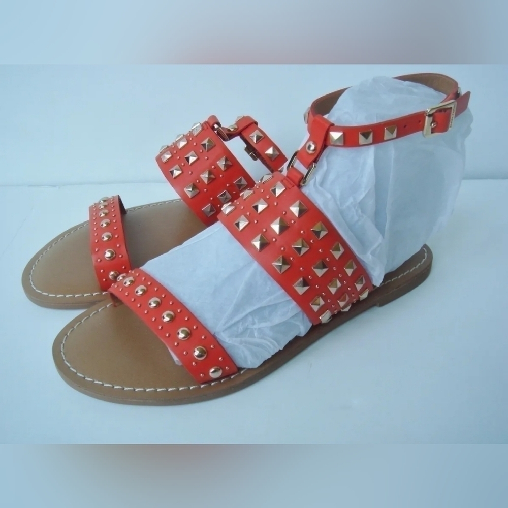 Size 7.5 | Arturo Chiang Sandals Orange leather uppers 